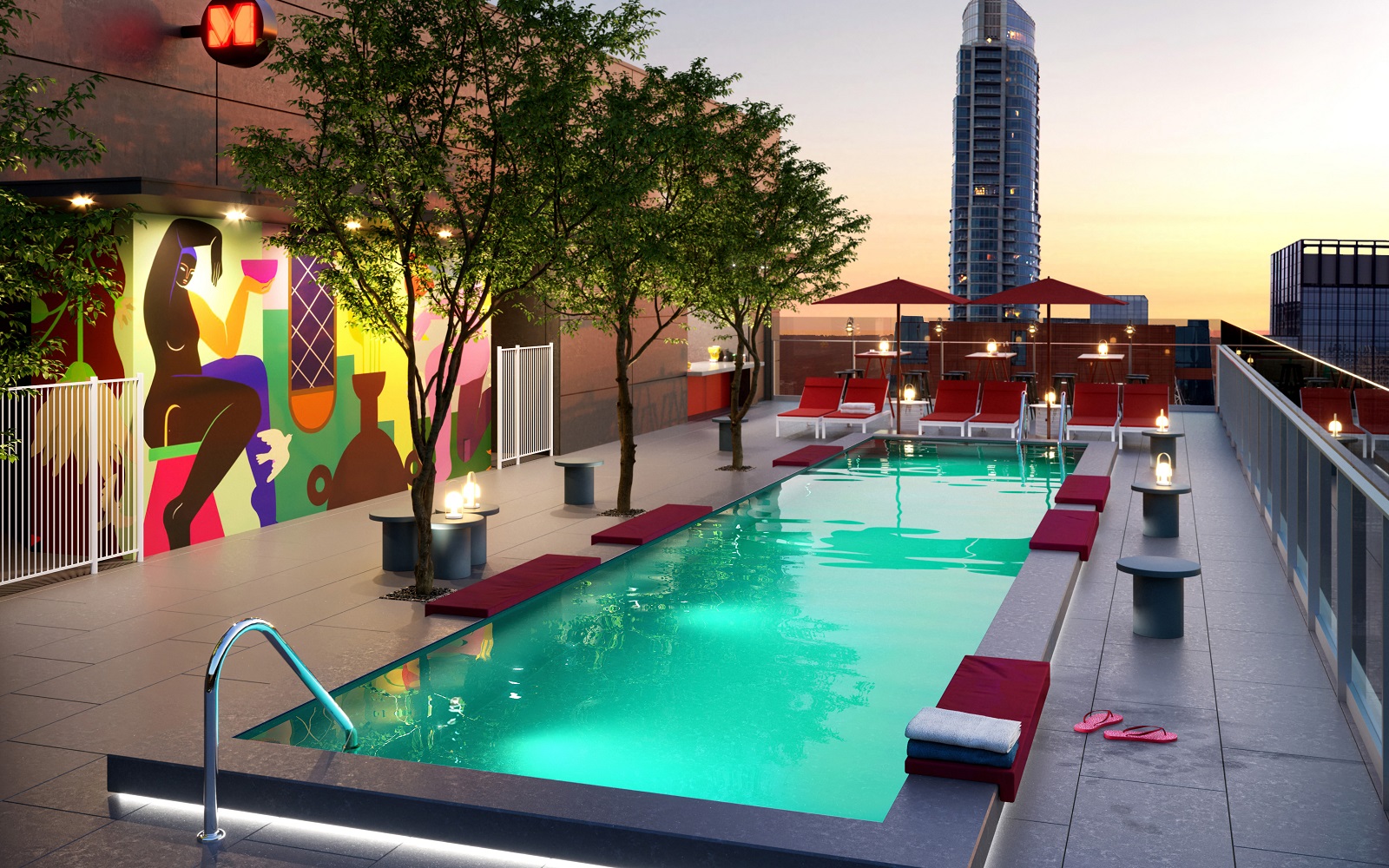 citizenM Austin Downtown rendering