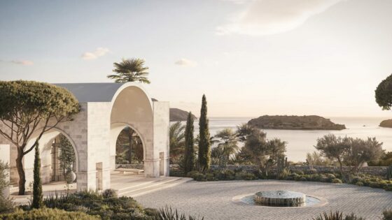 Render of Rosewood hotel in Crete