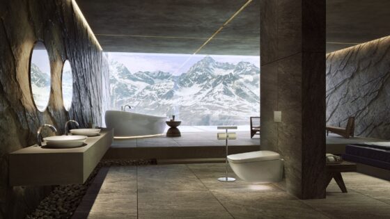 TOTO_NEOREST in alpine setting bathroom