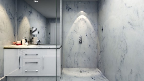 Versital faux marble shower